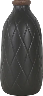 Runabout Black 9 in. Vase