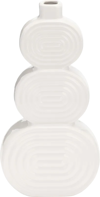 Rustburg White 12 in. Vase