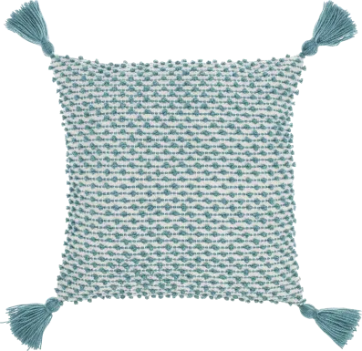 Pollenfur Turquoise Indoor/Outdoor Accent Pillow
