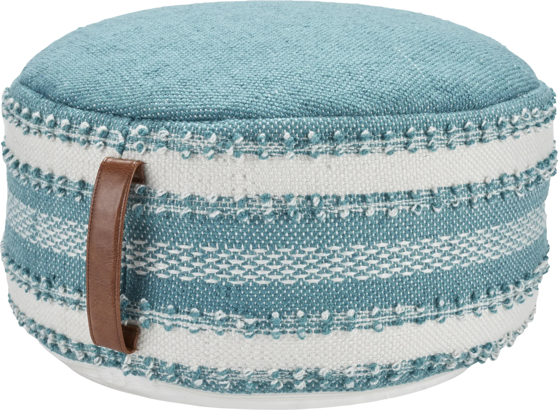 Windybay Turquoise Indoor/Outdoor Pouf - Image 1