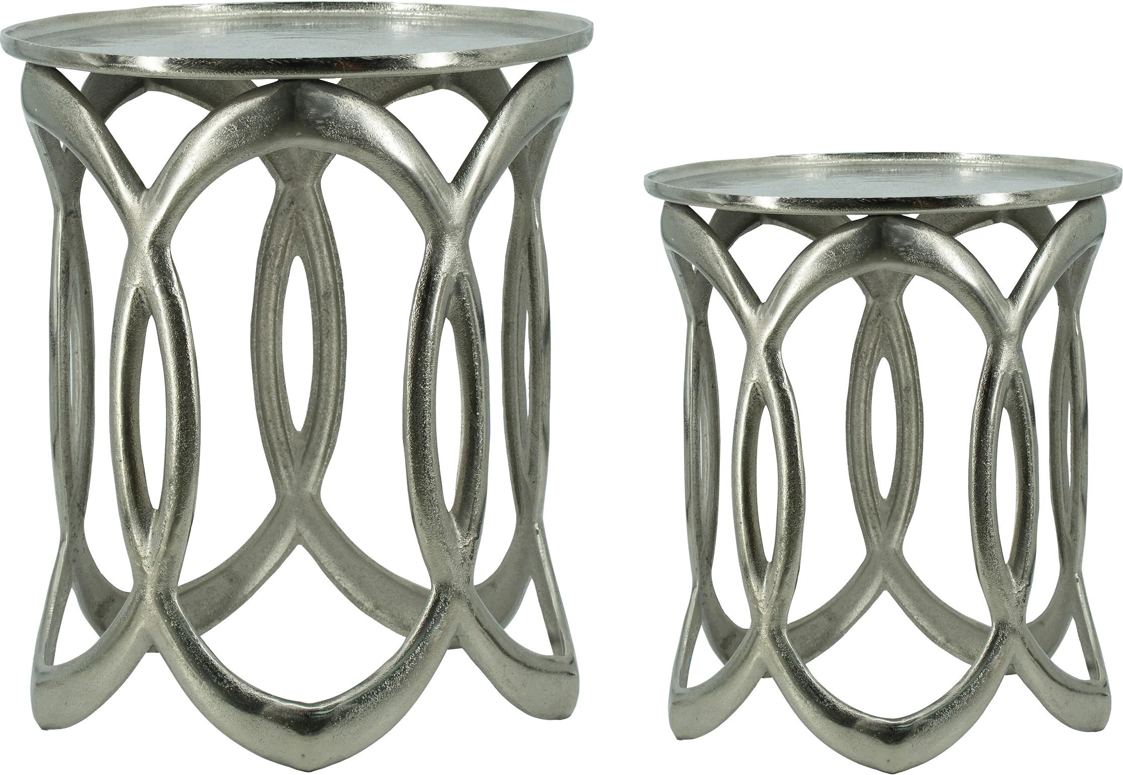 Aubrieta Silver Nesting Table, Set of 2 - Thumbnail - Image 1