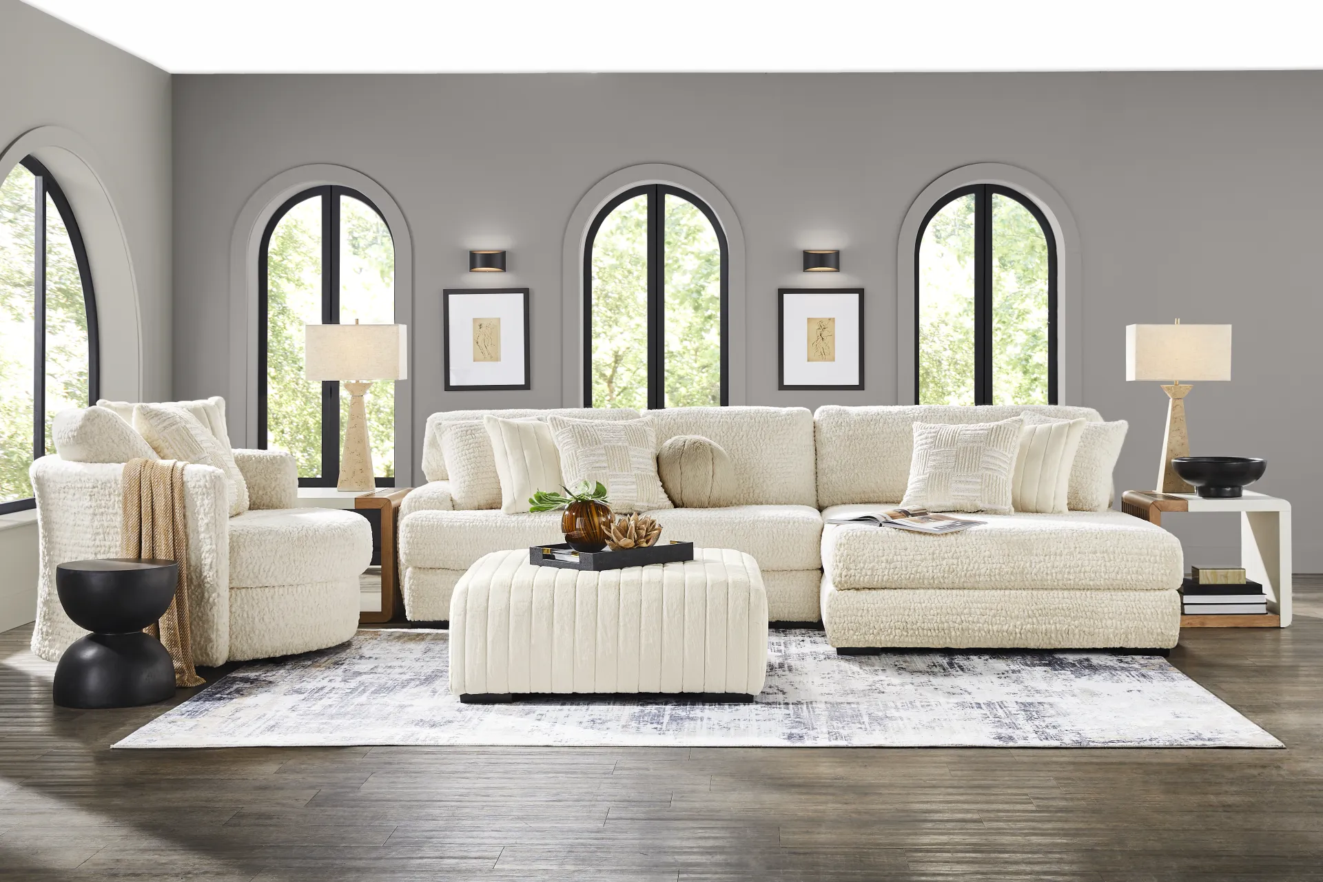 Chandler Ivory 2 Pc Sectional - Image 1