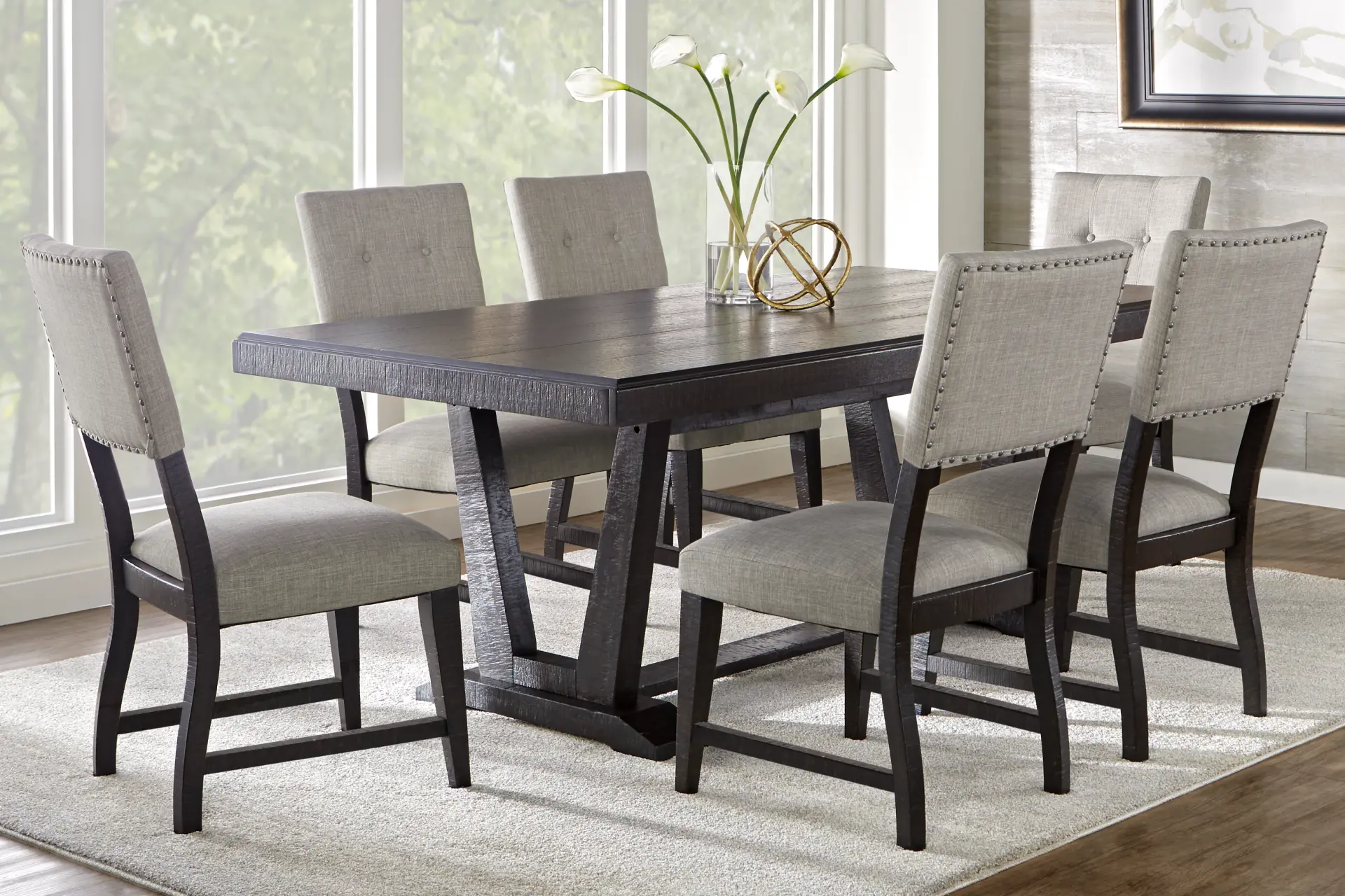 Hill Creek Black 5 Pc Rectangle Dining Room