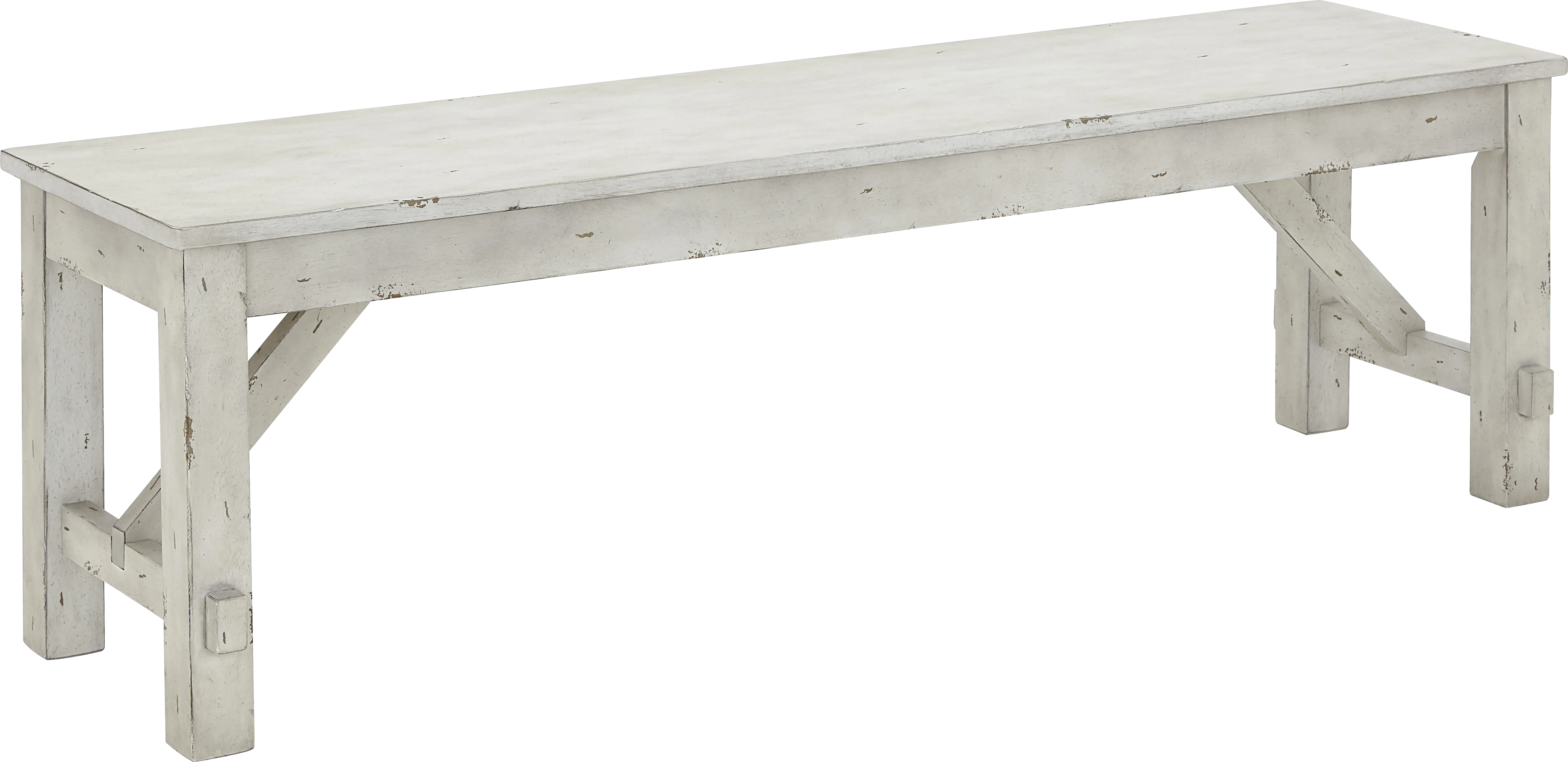 Stana White Dining Bench - Thumbnail - Image 1