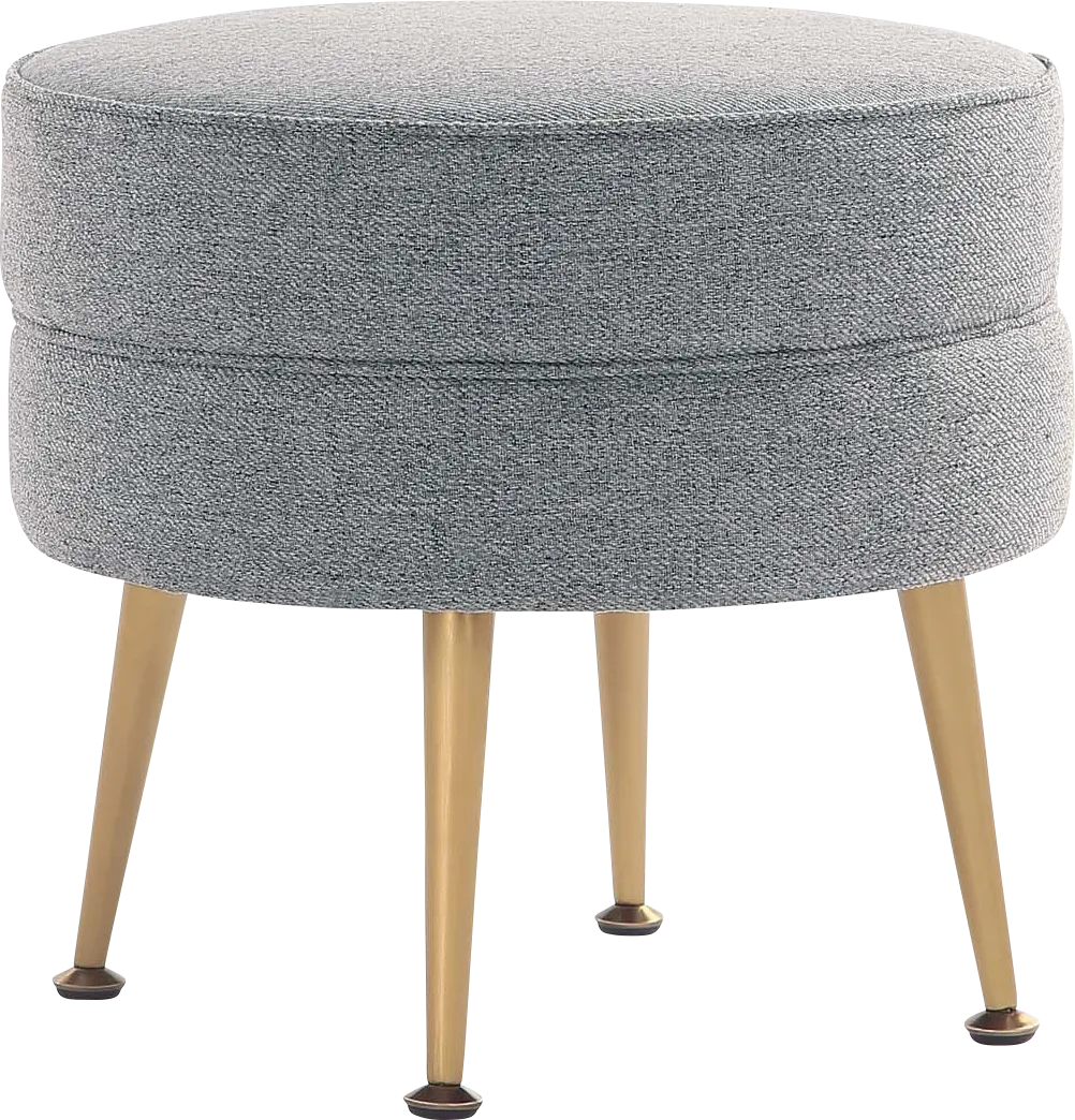 Berseem I Gray Ottoman - Image 1