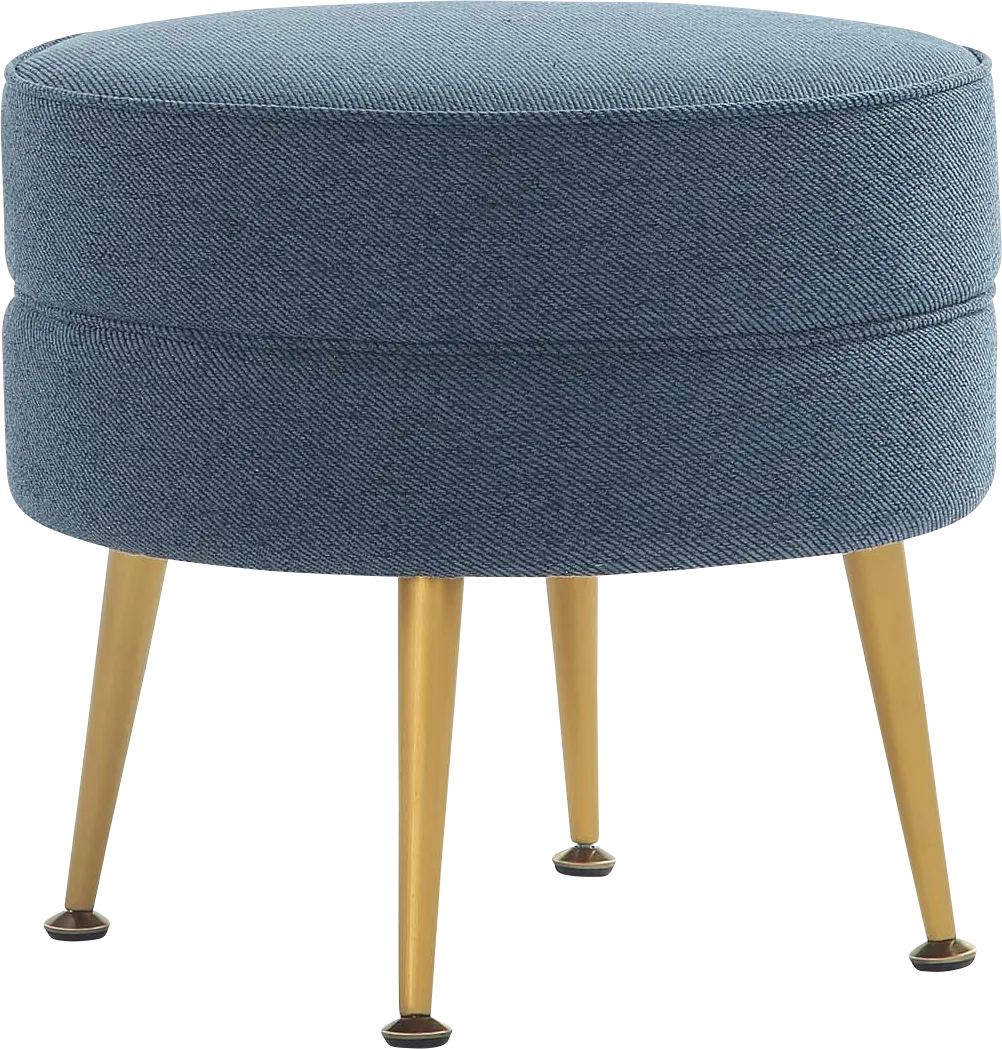 Berseem I Blue Ottoman - Image 1