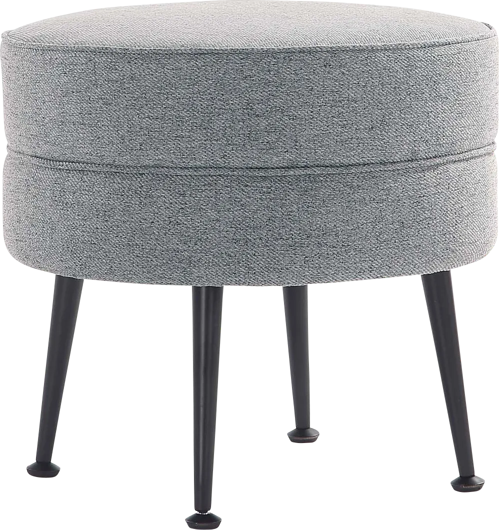 Berseem II Gray Ottoman - Thumbnail - Image 1