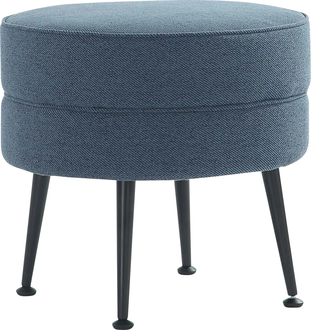 Berseem II Blue Ottoman - Thumbnail - Image 1