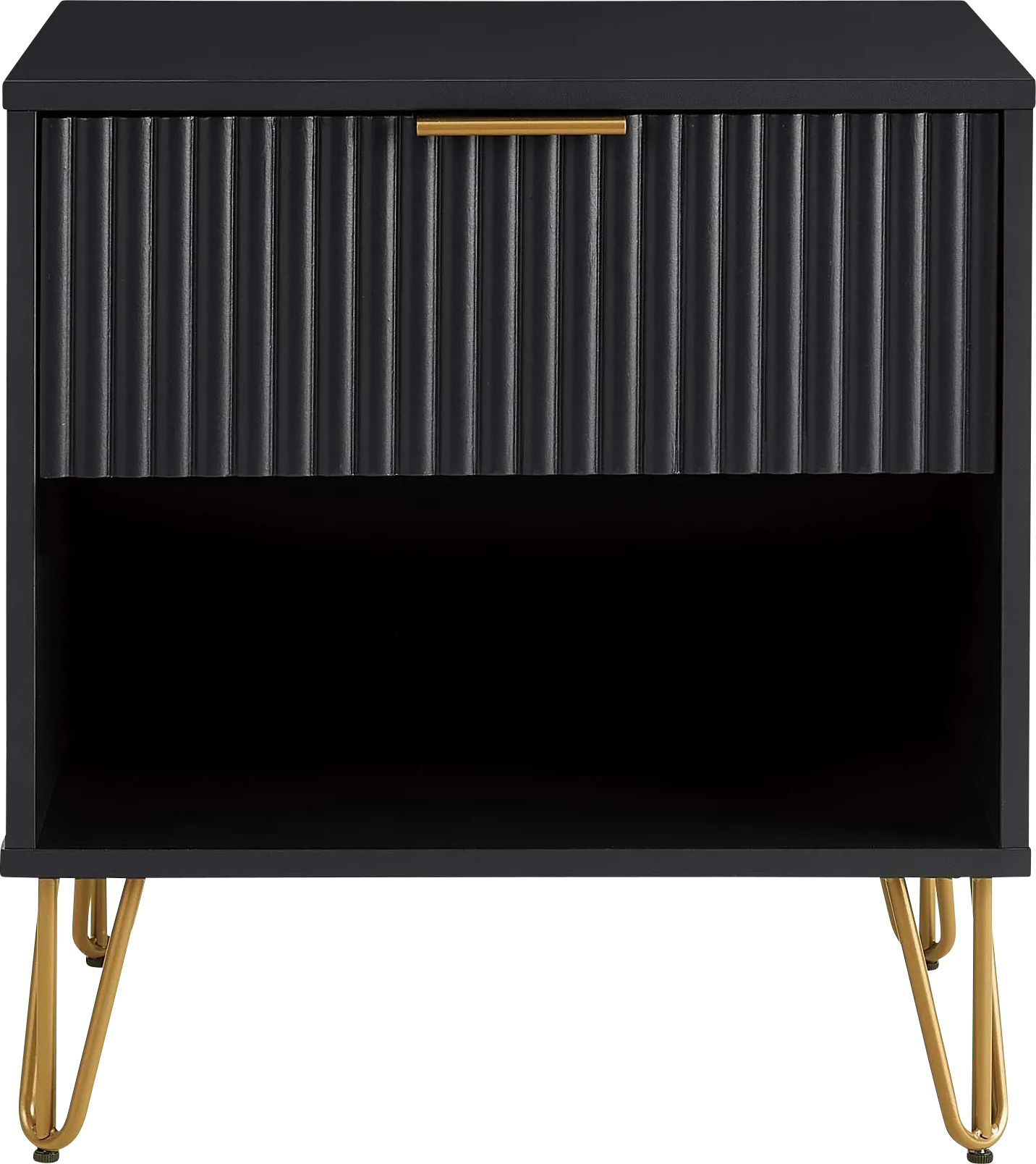 Kroc I Black Nightstand - Thumbnail - Image 1