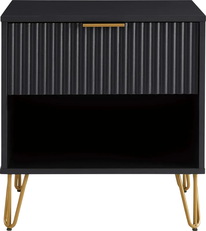 Kroc I Black Nightstand