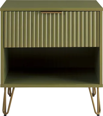 Kroc I Green Nightstand
