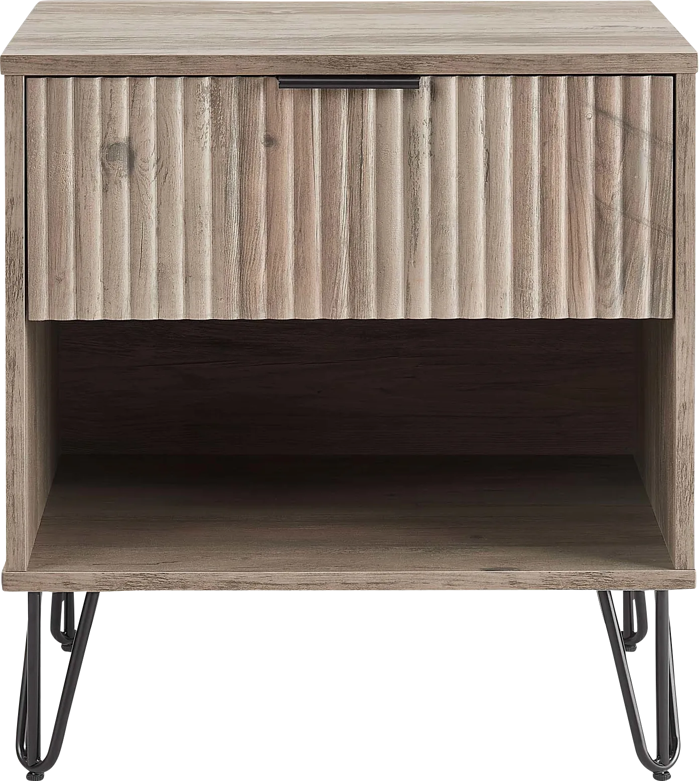 Kroc II Gray Nightstand - Image 1