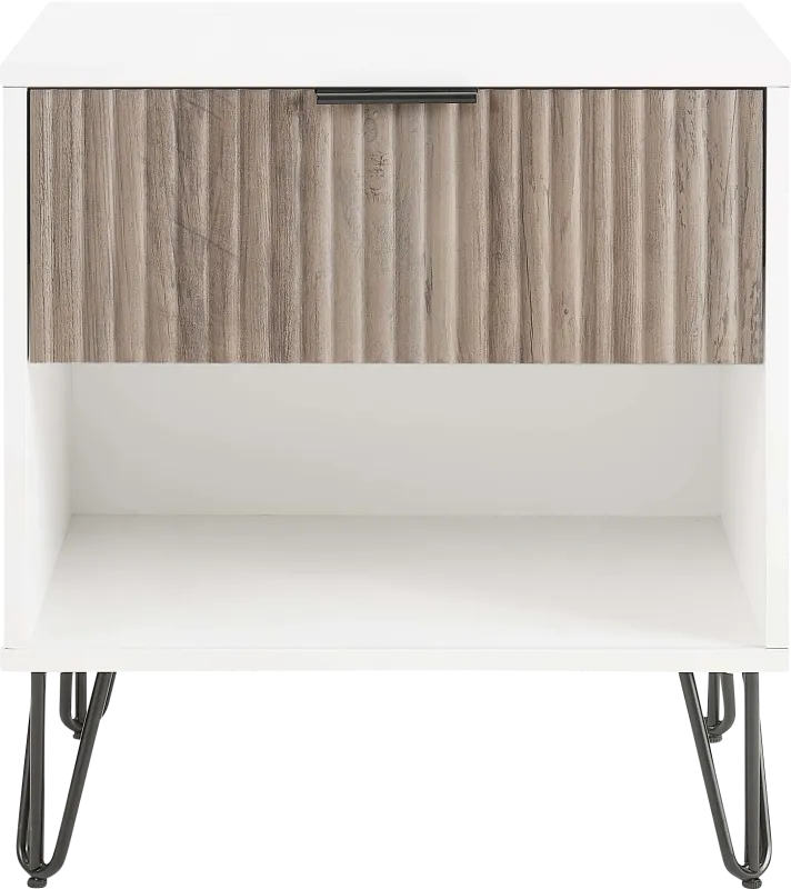 Kroc II White Nightstand