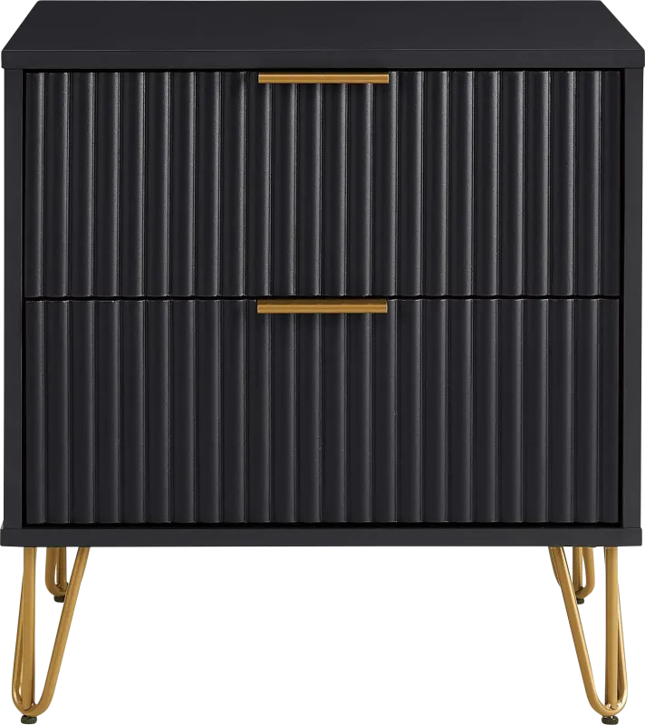 Kroc III Black Nightstand