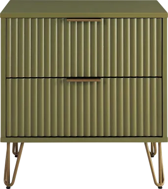 Kroc III Green Nightstand