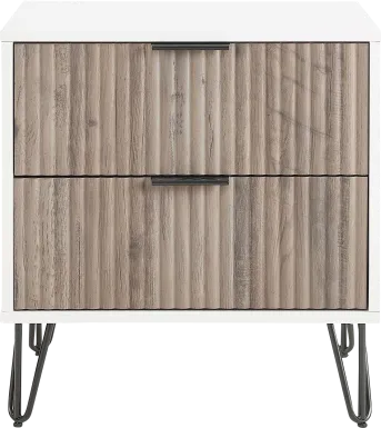 Kroc IV White Nightstand