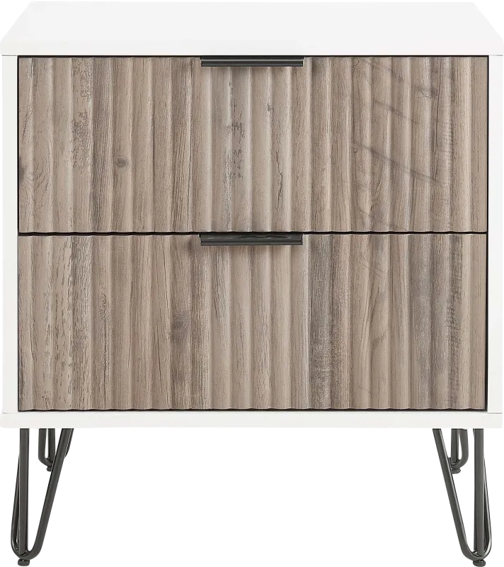 Kroc IV White Nightstand