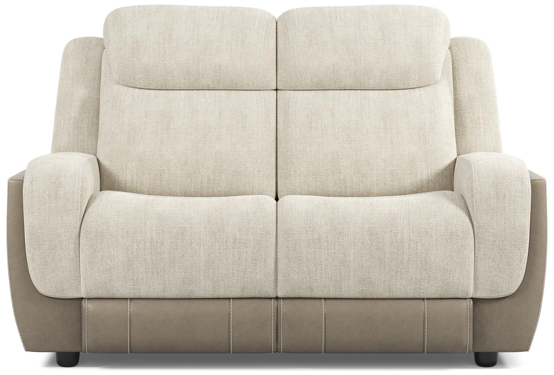 beige stationary loveseat