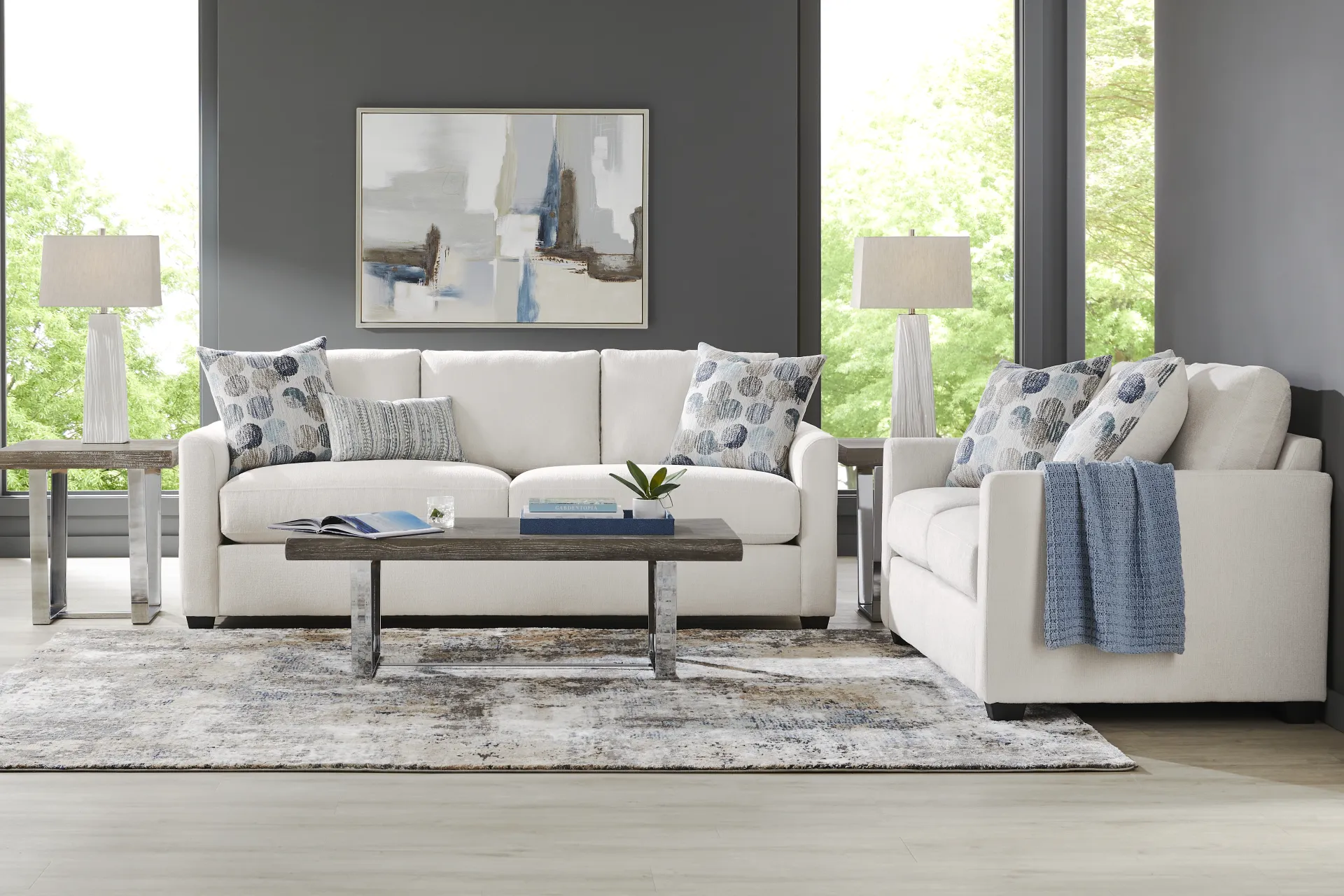 Caprice Ivory Gel Foam Sleeper Sofa - Image 1