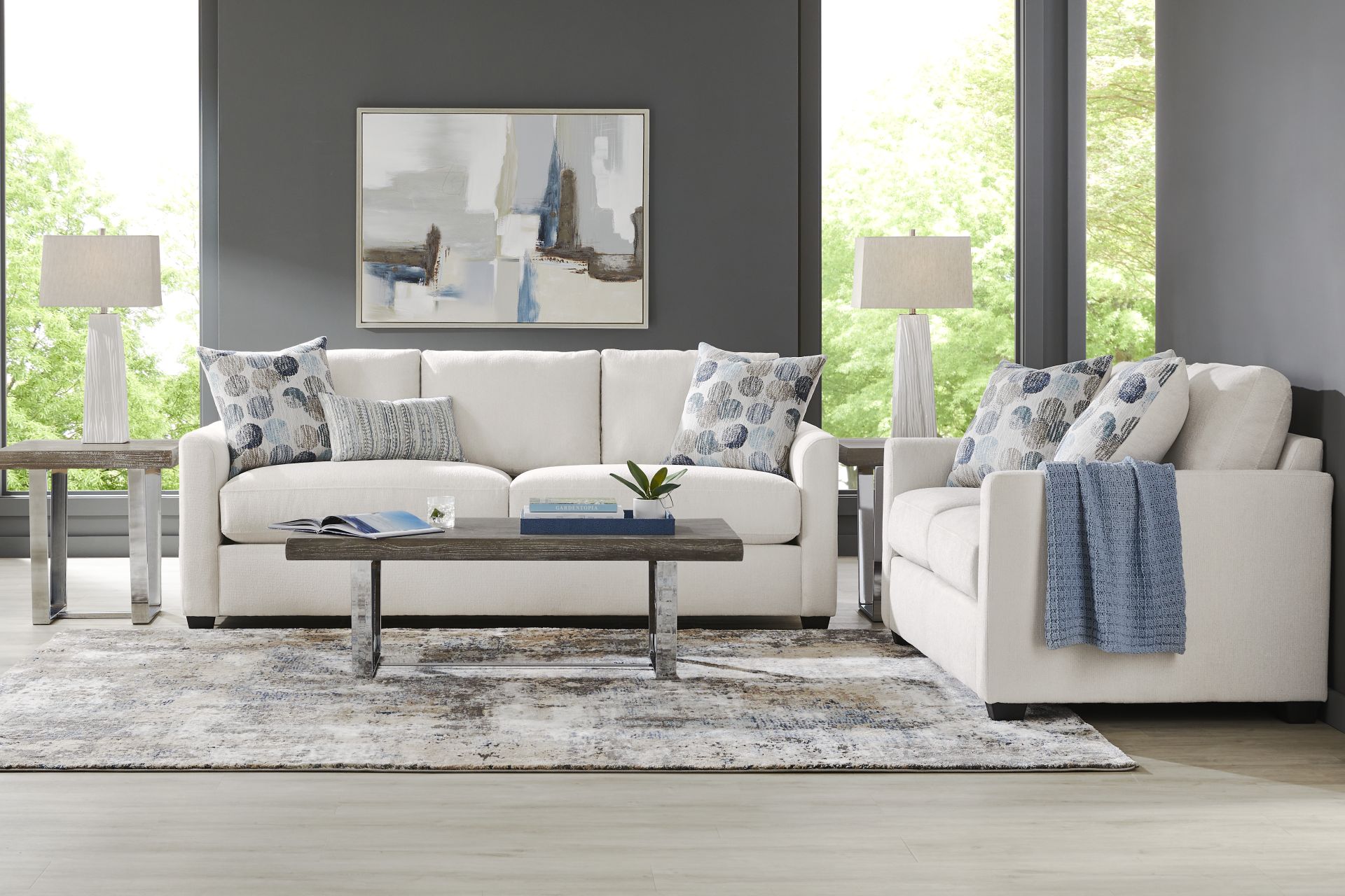 Caprice Ivory 2 Pc Living Room - Image 1