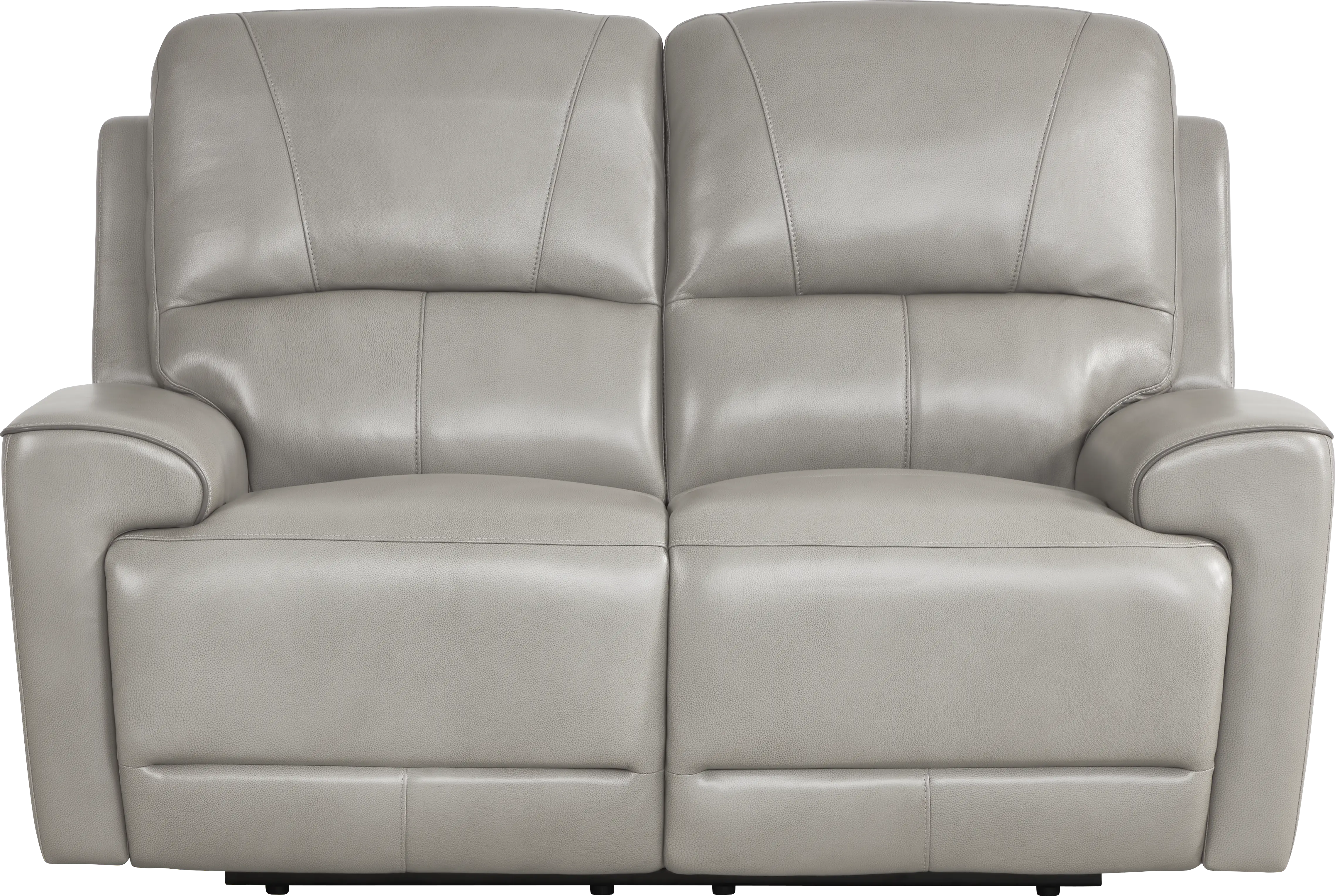 Fremont Gray Leather 2 Pc Living Room with Dual Power Reclining Sofa - Thumbnail - Image 6