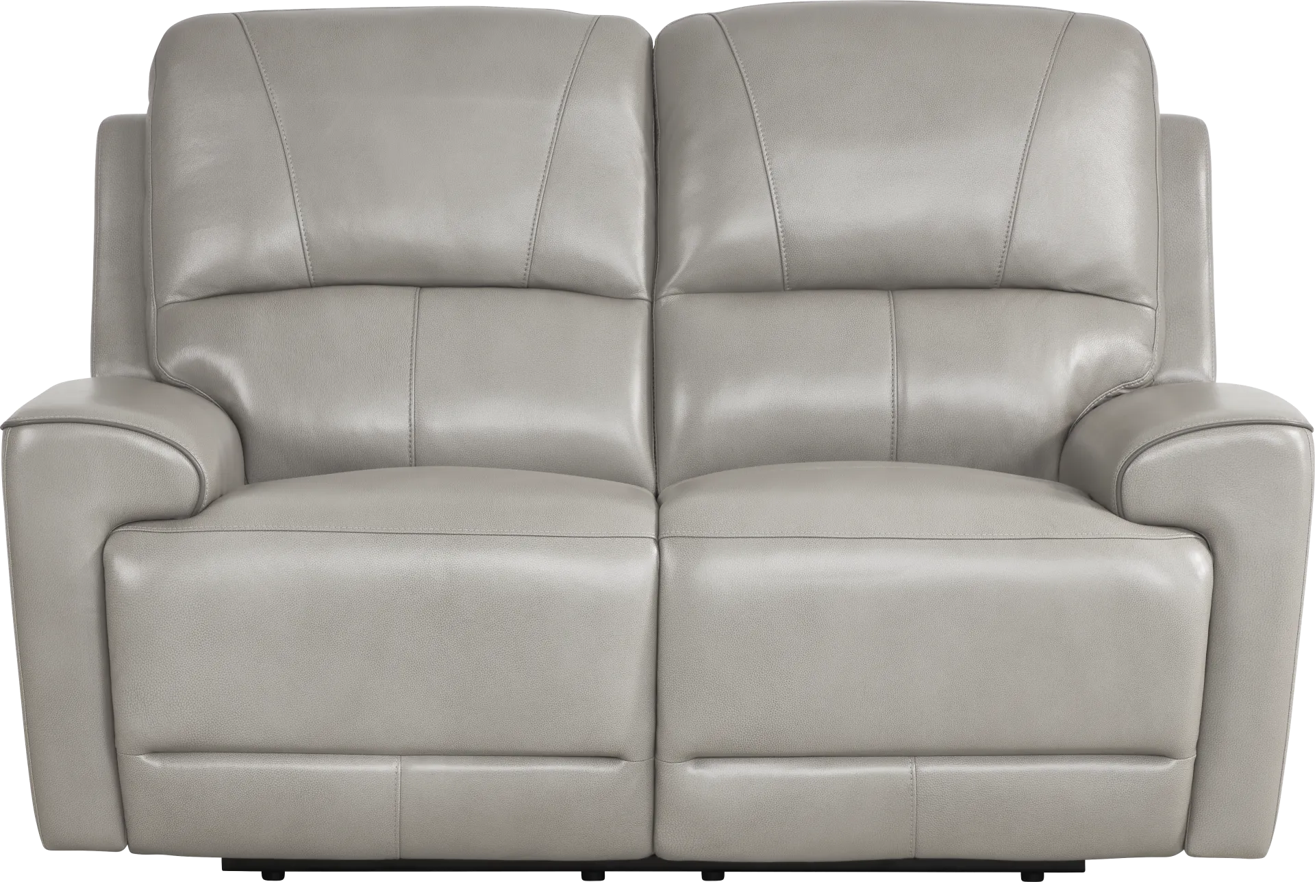 Fremont Gray Leather 2 Pc Living Room with Dual Power Reclining Sofa - Image 6