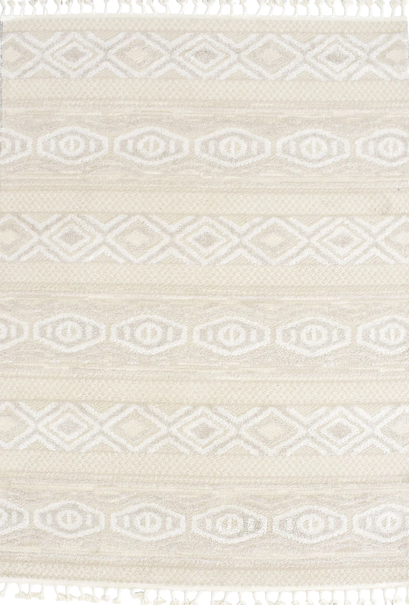 Jushou White/Tan 8'3 x 10' Rug - Thumbnail - Image 1