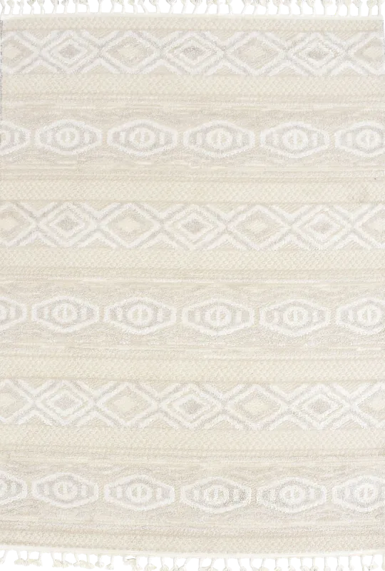 Jushou White/Tan 8'3 x 10' Rug