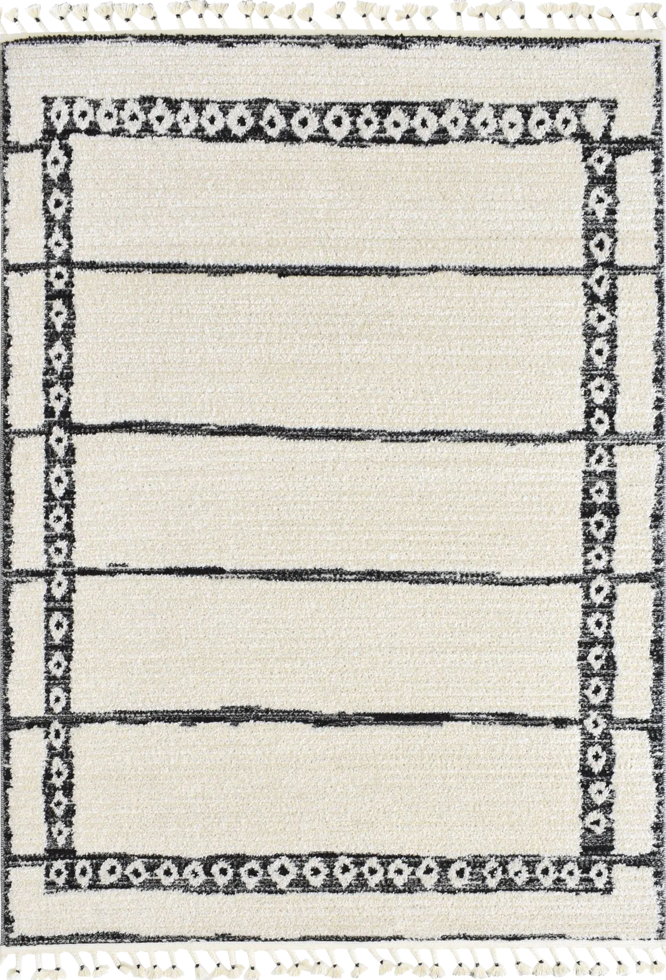 Lykol White/Black 8'3 x 10' Rug - Image 1
