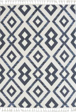 Laozui White/Black 8'3 x 10' Rug