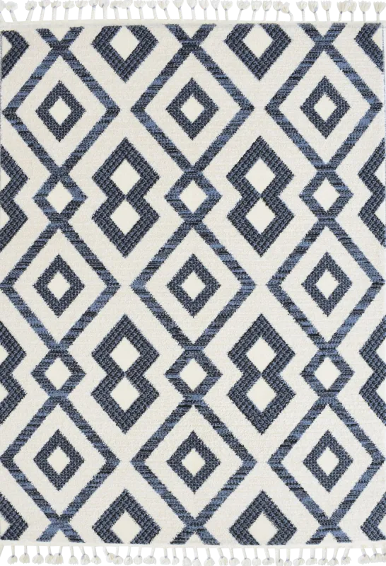 Laozui White/Black 8'3 x 10' Rug