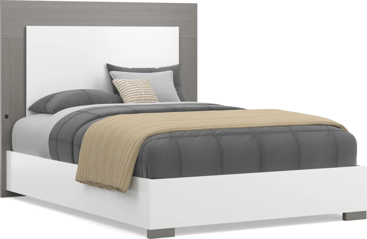 Kids Park Peak White Full Panel Bed