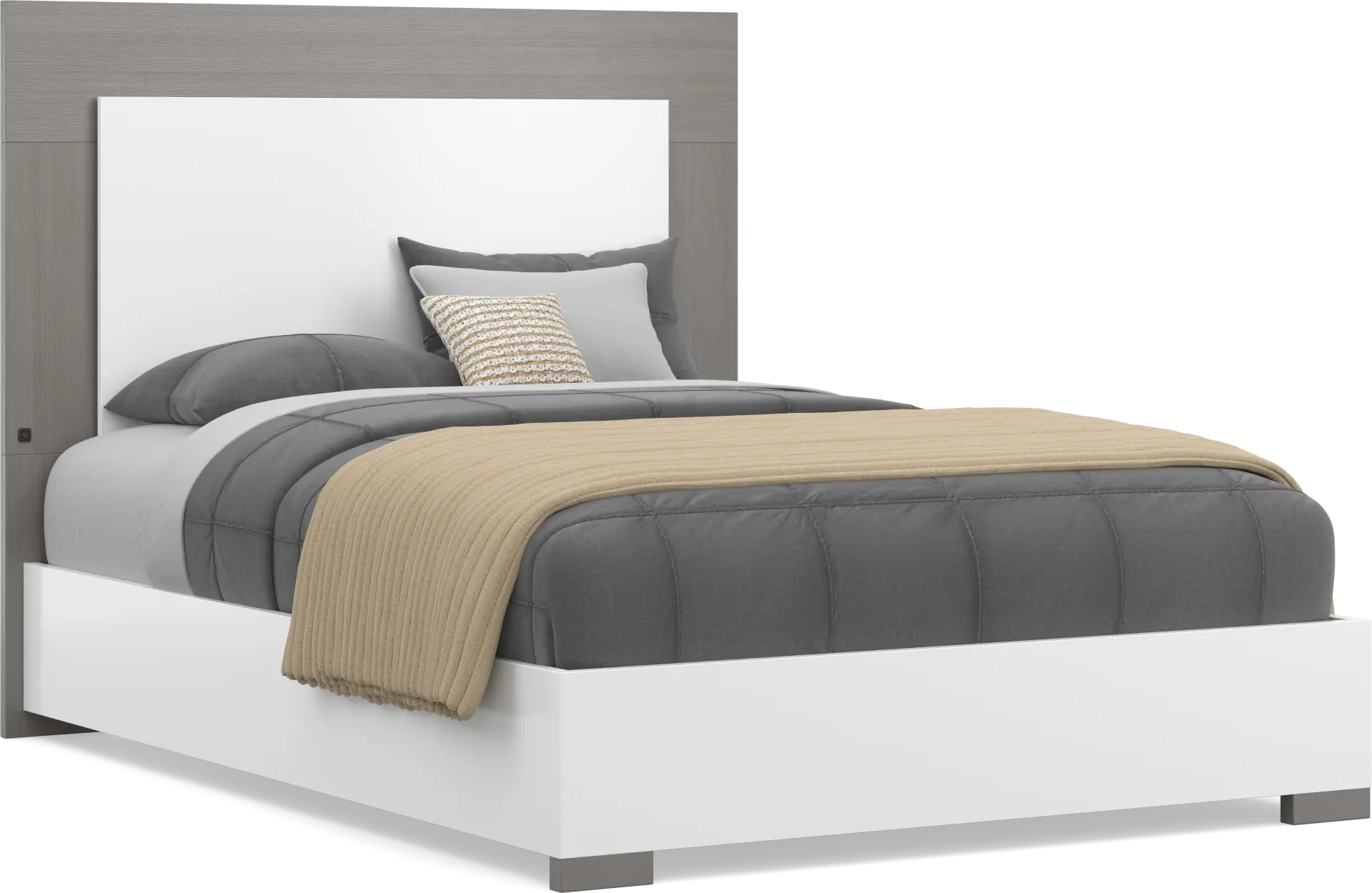 Kids Park Peak White Full Panel Bed