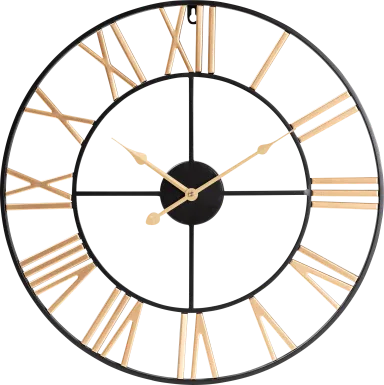 Bilher Black Wall Clock