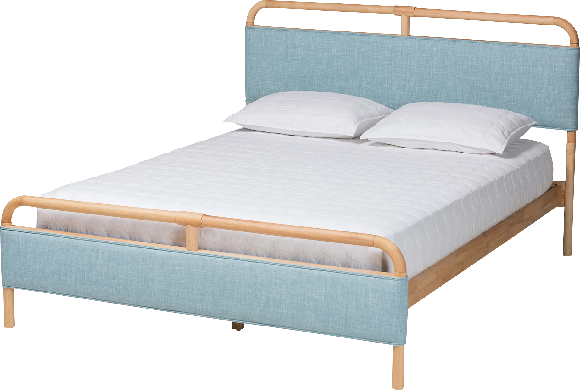 Whipporwill Blue Queen Bed - Thumbnail - Image 1