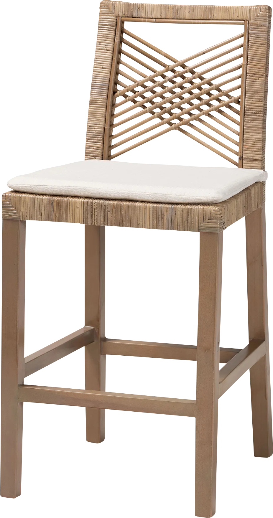 Medye Taupe Counter Stool - Thumbnail - Image 1
