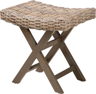 Geurin Taupe Ottoman