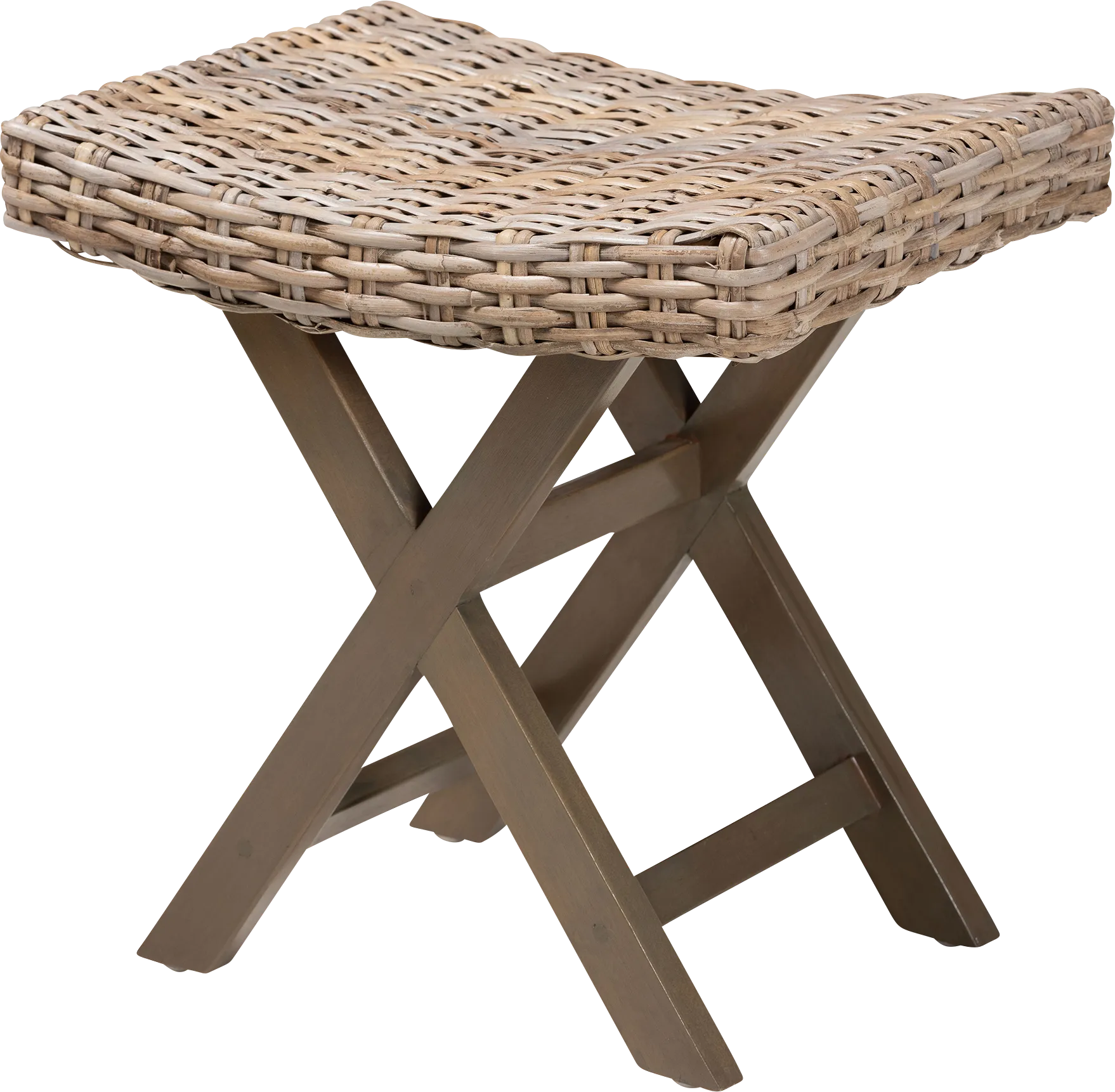 Geurin Taupe Ottoman - Image 1