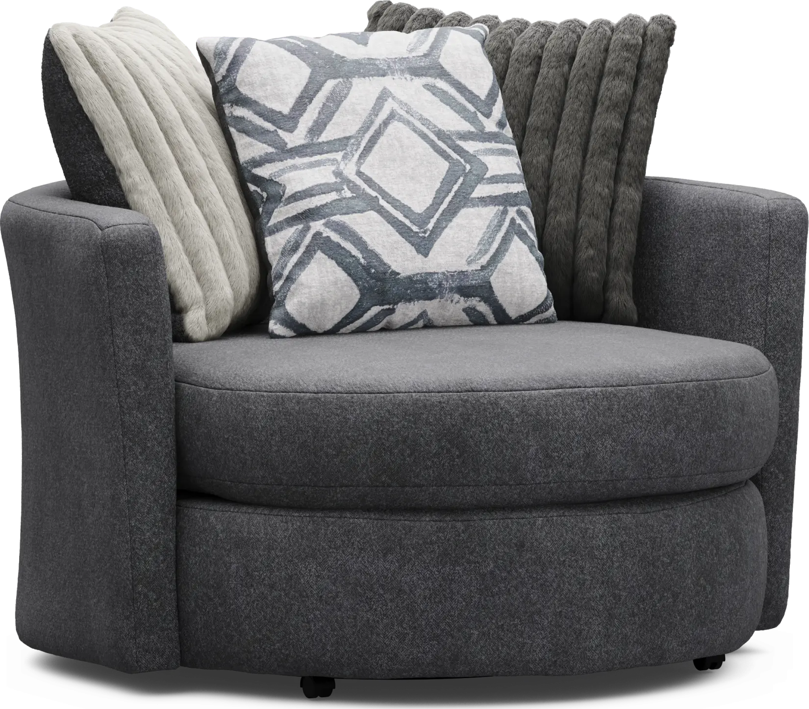 Moreau Street Black Swivel Accent Chair