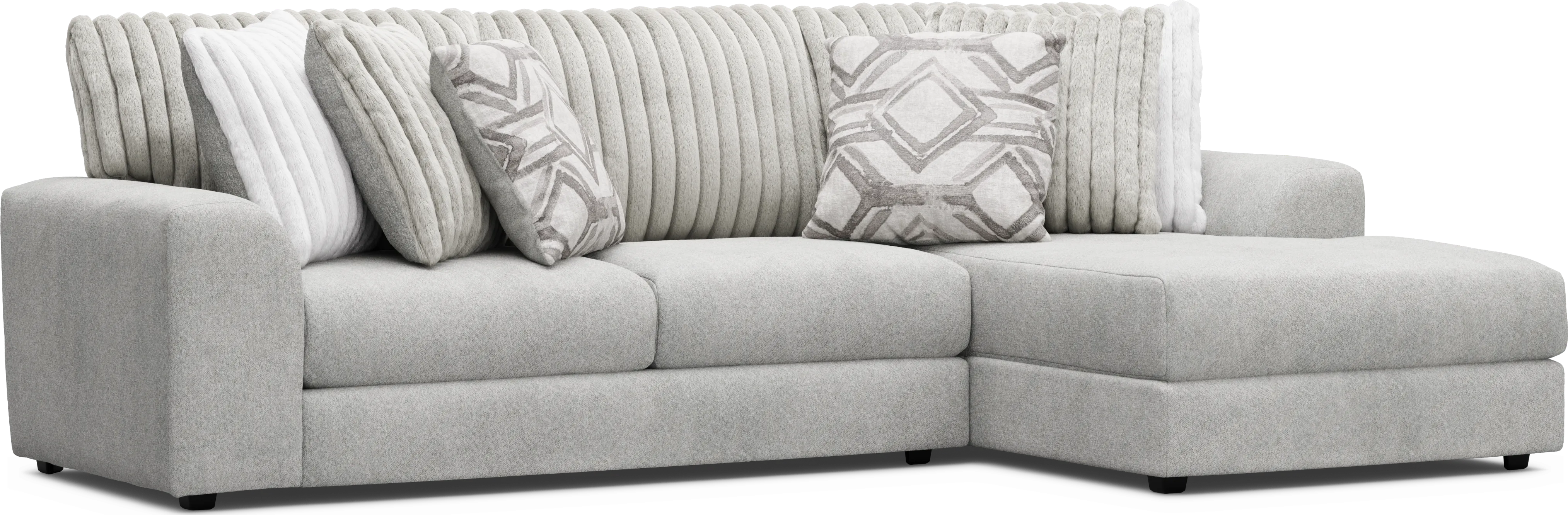 Moreau Street Gray 2 Pc Sectional - Thumbnail - Image 1
