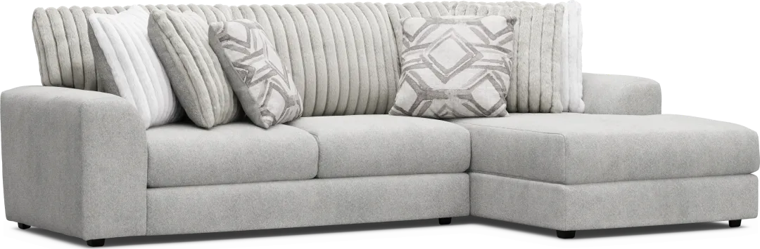 Moreau Street Gray 2 Pc Sectional