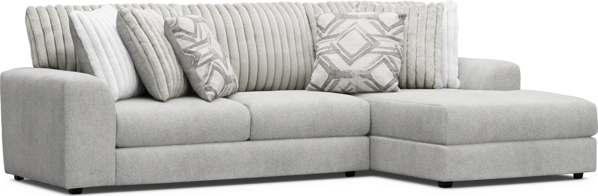 2 pc right arm chaise sectional