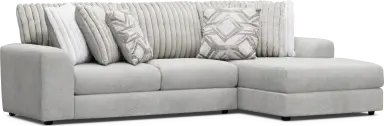 2 pc right arm chaise sectional