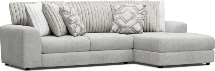 2 pc right arm chaise sectional