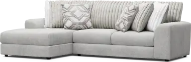 2 pc left arm chaise sectional