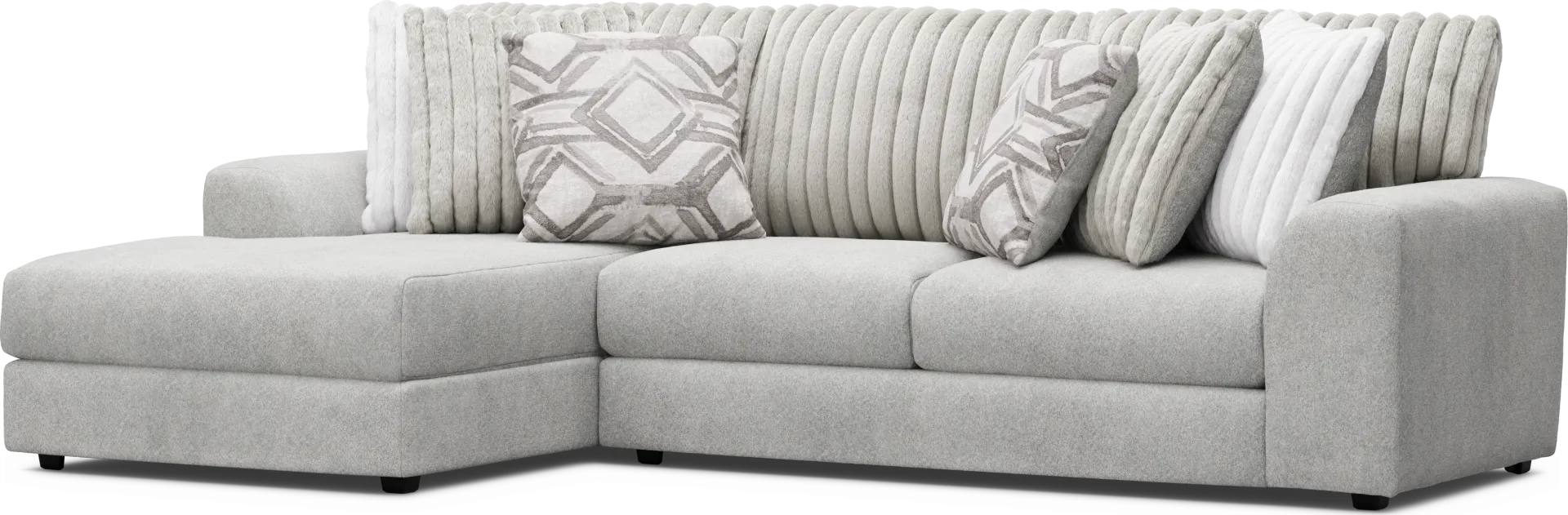 Moreau Street Gray 5 Pc Sectional Living Room - Image 2
