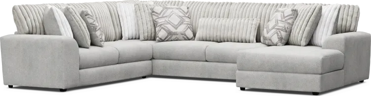 3 pc right arm chaise sectional