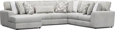3 pc left arm chaise sectional