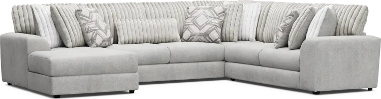3 pc left arm chaise sectional