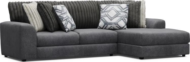 2 pc right arm chaise sectional